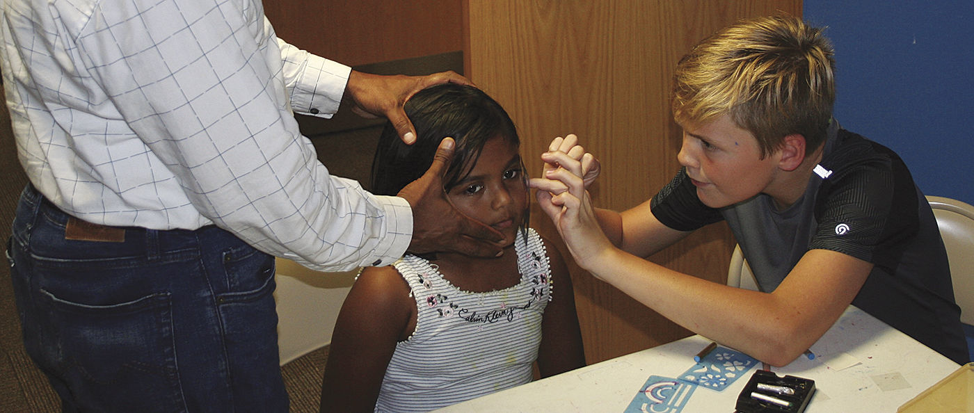 Face painting at Heritage Elementary